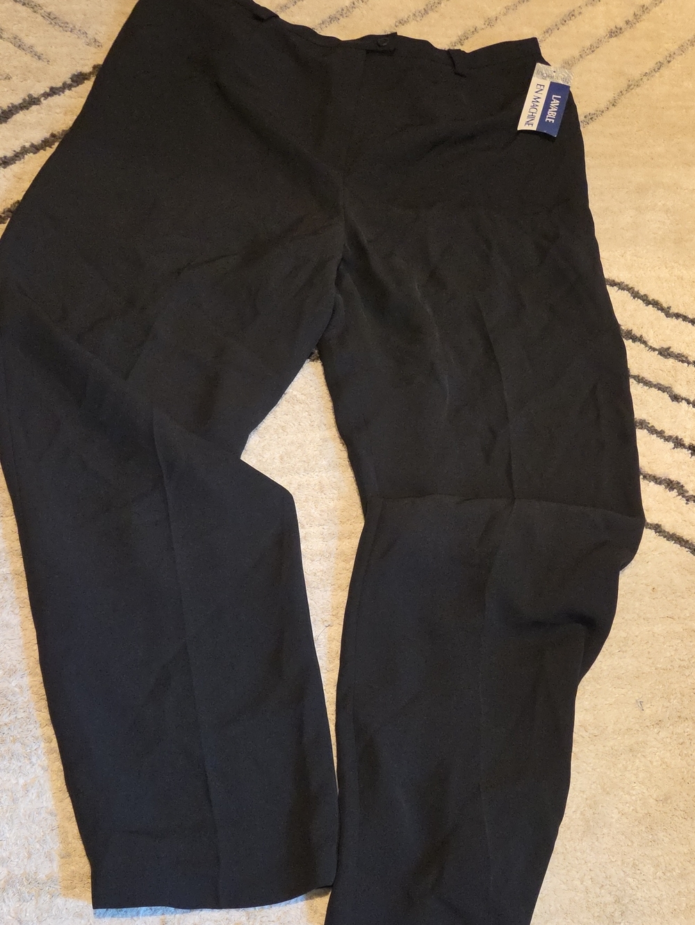 Lane Bryant Black Straight-Leg Tailored Trousers